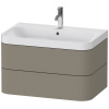 DURAVIT Happy D.2 Plus c-shaped závesná skrinka s nábytkovým umývadlom s otvorom, 2 zásuvky, 775 x 490 x 480 mm, kameňovo šedá matná lakovaná, HP4347O9292