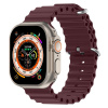 AppleMix Remienok pre Apple Watch Ultra 49 mm / 45 mm / 44 mm / 42 mm - oceán - silikónový - bordový