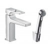 Hansgrohe Metropol - Páková umývadlová batéria s ručnou sprchou Bidette, s odtokovou súpravou, chróm 74522000