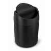 Simplehuman Mini odpadkový kôš na stôl, 1,5 l, matná čierna oceľ, CW2100