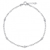 Silvego Strieborná retiazka na nohu Mary s Brilliance Zirconia 23+2,5 cm ZT196751A