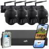 Monitorovací set DVS, sada 4 otočných WiFi kamier 5MPx, monitoring 1 TB