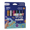 Apli Color Sticks temperové barvy suché metalické 6 x 6 g, sada