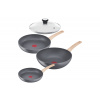 Akčný set panvíc Tefal Natural Force klasická 24, 28 cm, wok 28 cm a pokrievka 28 cm