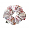Gumička Scrunchie bavlnená Classic ružovo-bielo-červená