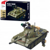 STAVEBNICA SLUBAN TANK T-54S VOJENSKÝ + 2 FIGÚRKY