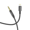 HOCO UPA19 AUX 3,5mm - LIGHTNING, 1m, čierny (Kábel AUX 3,5mm JACK - LIGHTNING, 1m)