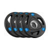 Liatinové olympijské závažia, pogumované, sada 4x2,5kg, otvor 51mm, REBEL ACTIVE