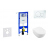 Geberit Duofix Modul na závesné WC s tlačidlom Sigma01, alpská biela + Villeroy Boch - WC a doska, DirectFlush, SoftClose, CeramicPlus 111.355.00.5 NI1