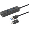 Manhattan 180894 4 porty USB 3.0 hub čierna; 180894