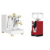 Lelit Bianca PL162T V3, white + Eureka Mignon Perfetto, CR ferrari red