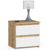 Ak furniture Nočný stolík CL2 40 cm dub artisan/biely