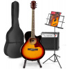 Max ShowKit Elektrická akustická gitara so stojanom a príslušenstvom - Farba Sunburst