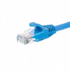 Patchcord RJ45, Netrack zaplavený kryt, kategória 5e UTP, 0,25 m, modrý