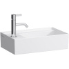 LAUFEN Kartell závesné umývadielko s otvorom vľavo, bez prepadu, 460 x 280 mm, biela, H8153350001111