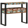 Koncové Stolíky Viac Farieb 90X33X75 Cm Masívne Obnovené Drevo A Kov