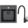 Set Alveus (dřez Atrox 20 Black Edition Black 91 + baterie Mintas Černá matná) SETA23227