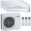 Klimatizácia Mitsubishi LN 3x multisplit (2,5kW + 2,5kW + 3,5kW) + vonk.j. 6,8kW (perleťovo biela)