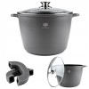 Karl Hausmann Granitový hrniec s pokrievkou a silikónovými úchytmi – objem 6,2 l, 10 l alebo 14 l Objem: 6,2l