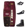 JOBE ARMADA CORAL RED WAKEBOARD 137 & DRIFT SET