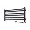 Navin | Kúpeľňový rebríkový radiátor s termostatom AVANGARD 316W/230V 50,6cm IP44 čierny pravý | NV0028