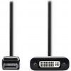 NEDIS redukční kabel DisplayPort/ zástrčka DisplayPort - zásuvka DVI-D 24+1p/ černý/ 20cm CCGP37250BK02