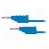 Měřicí šňůra 70VDC 33VAC 10A banánek 2mm,z obou stran modrá