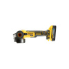DEWALT Akumulátorová uhlová brúska 125 mm 18 V bez uhlíkovej kefky 125 mm (2 x 5,0 Ah batérie + nabíjačka + TSTAK)