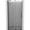 Mexen Velar L posuvné sprchové dvere 100 cm, priehľadné, čierne - 871-100-003-01-70