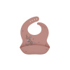 KikkaBoo Podbradník s vreckom Platinum Silicone Flora Blush