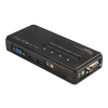 StarTech.com 4 Port Black USB KVM Switch Kit with Cables and Audio - desktop KVM Switch - VGA KVM Switch - USB KVM Switch 4 Port (SV411KUSB) - Přepínač KVM / audio - 4 x KVM / zvuk - 1 místní uživatel