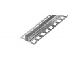 DL7/6 dilatačná lišta s výplňou ACARA, nerez lesk V2A+PU sivá, 3 mm, 2,5 m
