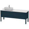 DURAVIT Luv stojaca skrinka pod umývadlo vľavo, pod dosku, 4 zásuvky, 1733 x 570 x 743 mm, nočná modrá matná lakovaná, LU9568L9898