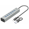 i-tec I-TEC USB-C Charging Metal HUB 7 Port USB kombinovaný hub sivá; C31HUBMETAL703
