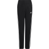 adidas ESSENTIALS 3-STRIPES FLEECE PANTS čierna biela