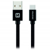 Swissten Datový Kabel Textile Usb / Usb-C 1,2 M Černý 71521201