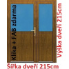 Soft Dvojkrídlové vchodové dvere plastové 1/2 sklo 215x215 cm - Akce!