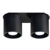 Sollux Lighting Orbis stropné svietidlo 2x40 W čierna SL.0054