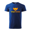 Sablio Tričko s potlačou Only Friends - modré 3XL