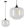 Toolight Toolight, Stropné závesné svietidlo zo skla APP312-1CP LOFT, čierna, OSW-00344