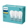 Žiarovka, žiarivka - Set 3ks žiarovka Philips E27 9W (60 W) (Set 3ks žiarovka Philips E27 9W (60 W))