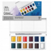 WINSOR & NEWTON COTMAN - SKETCHERS' POCKET BOX - AKVARELOVÉ FARBY - SADA 12 POLPANVIČIEK + ŠTETEC