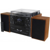 ROZBALENÉ - Soundmaster Elite line MCD5600BR/ Gramofón/ CD/ 2x kazeta/ BT/ DAB+/ MP3/ 2x5W/ Hnedo-čierna