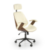 Halmar Kancelárska stolička Ignazio, krémová / orech