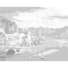 ZUTY Bodkovanie - KRAJINA NA POBREŽÍ AMALFI V TALIANSKU Rámovanie: bez rámu a bez vypnutia plátna, Rozmer: 40x50 cm