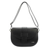 Dámska kožená taška cez rameno MiaMore 01-026-2 DOLLARO čierna