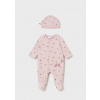 Detská súprava Mayoral Baby Rose – overal a čiapočka