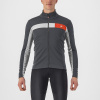 CASTELLI pánská bunda Mortirolo 6S, dark gray/silver gray-red reflex M