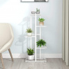 vidaXL 5-poschodový stojan na kvety 43x22x98 cm biely kovový