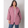 Ružová basic mikina Ella so zapínaním na zips -RV-BL-7282.22P-pink ONE SIZE
